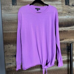 EUC - Banana Republic - Merino Wool Front Tie Sweater - Pink - XL